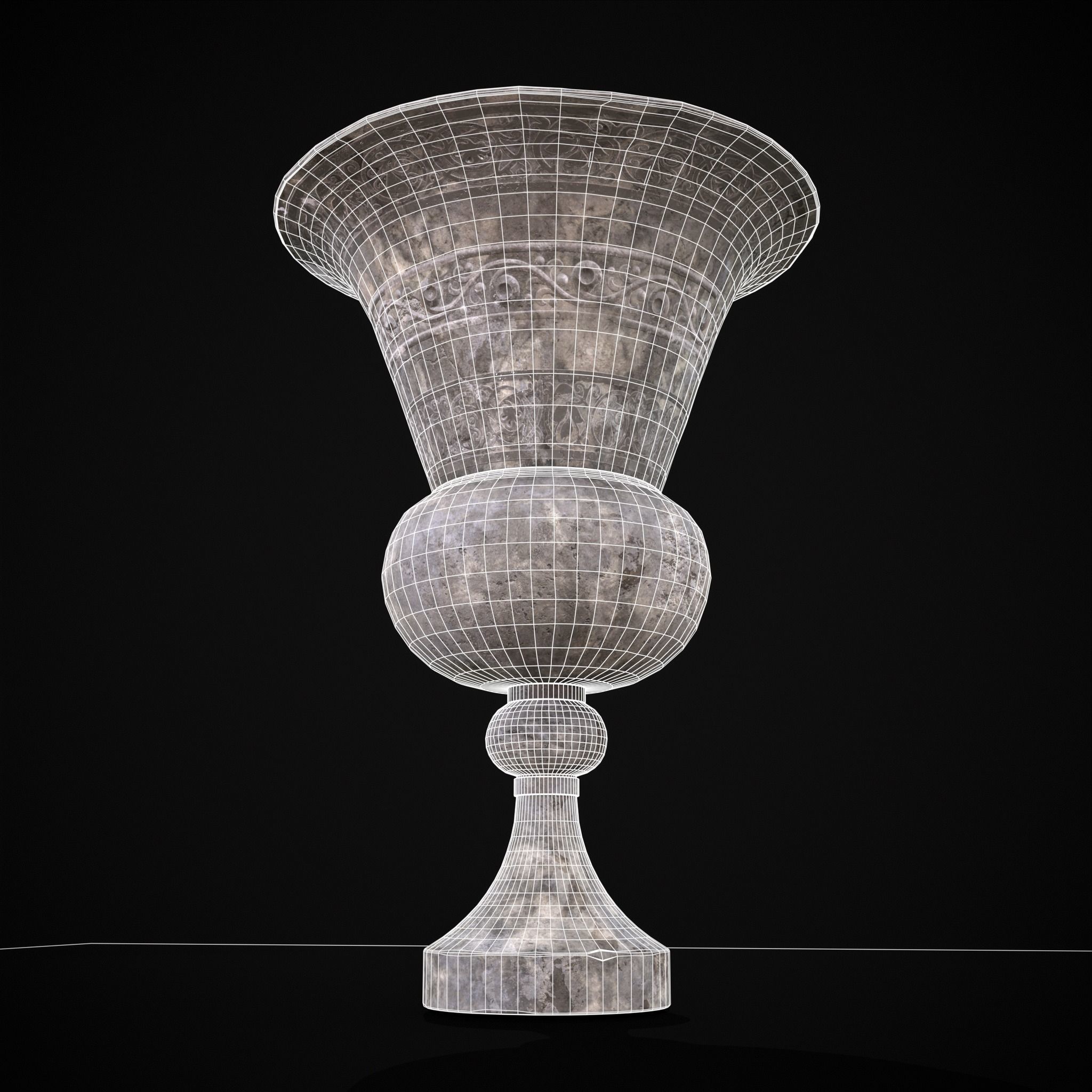 Small Garden Planter Low-poly 3D model_8