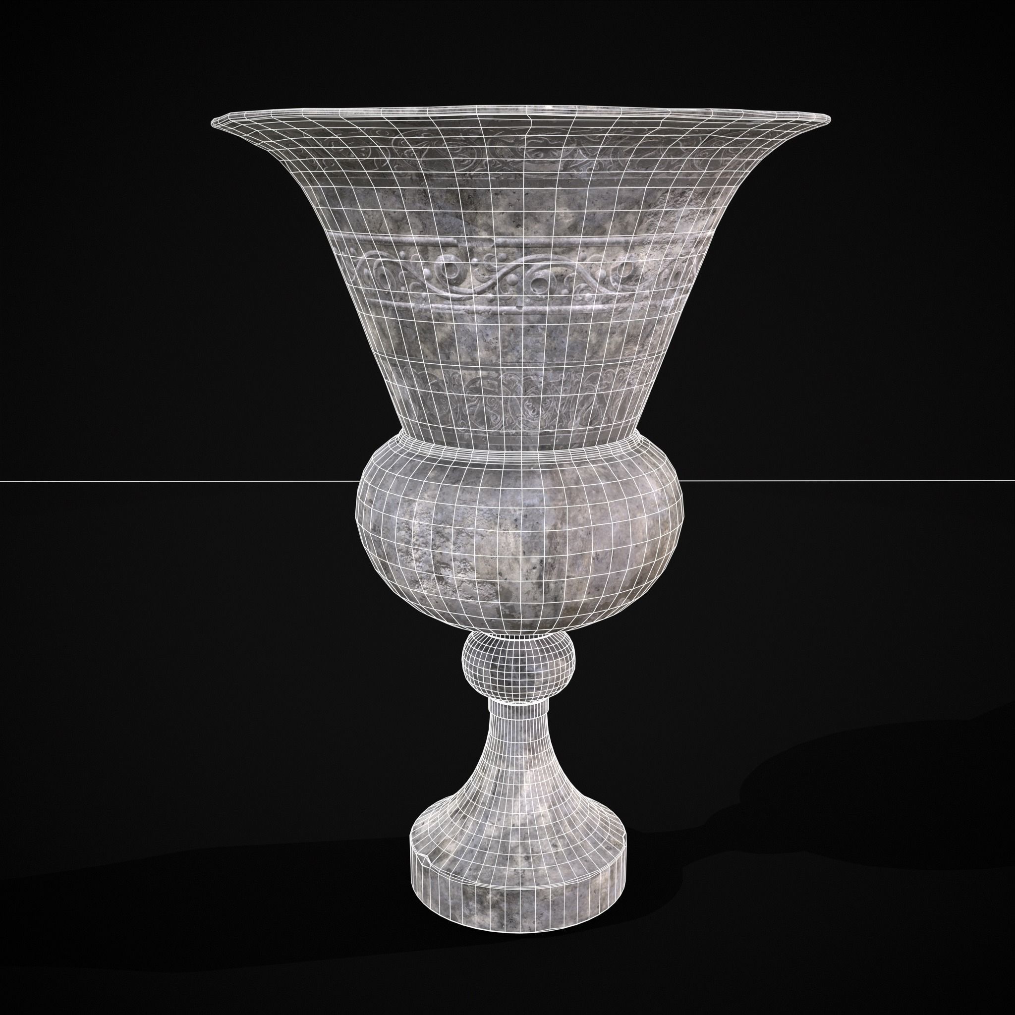 Small Garden Planter Low-poly 3D model_14