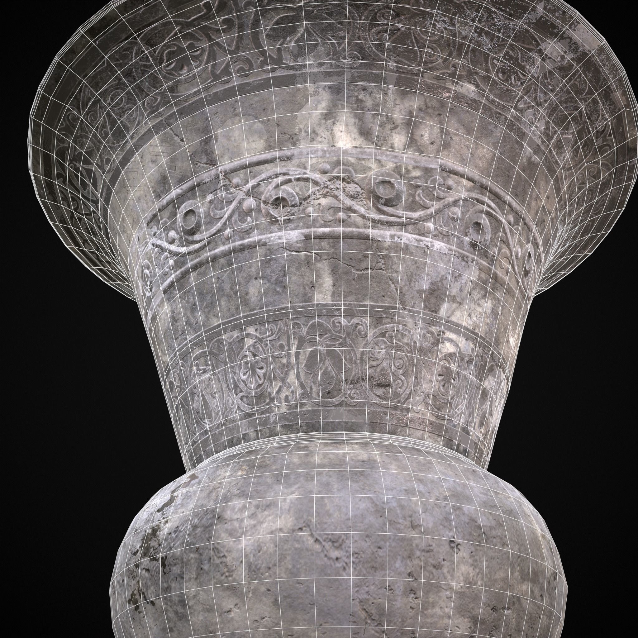 Small Garden Planter Low-poly 3D model_10