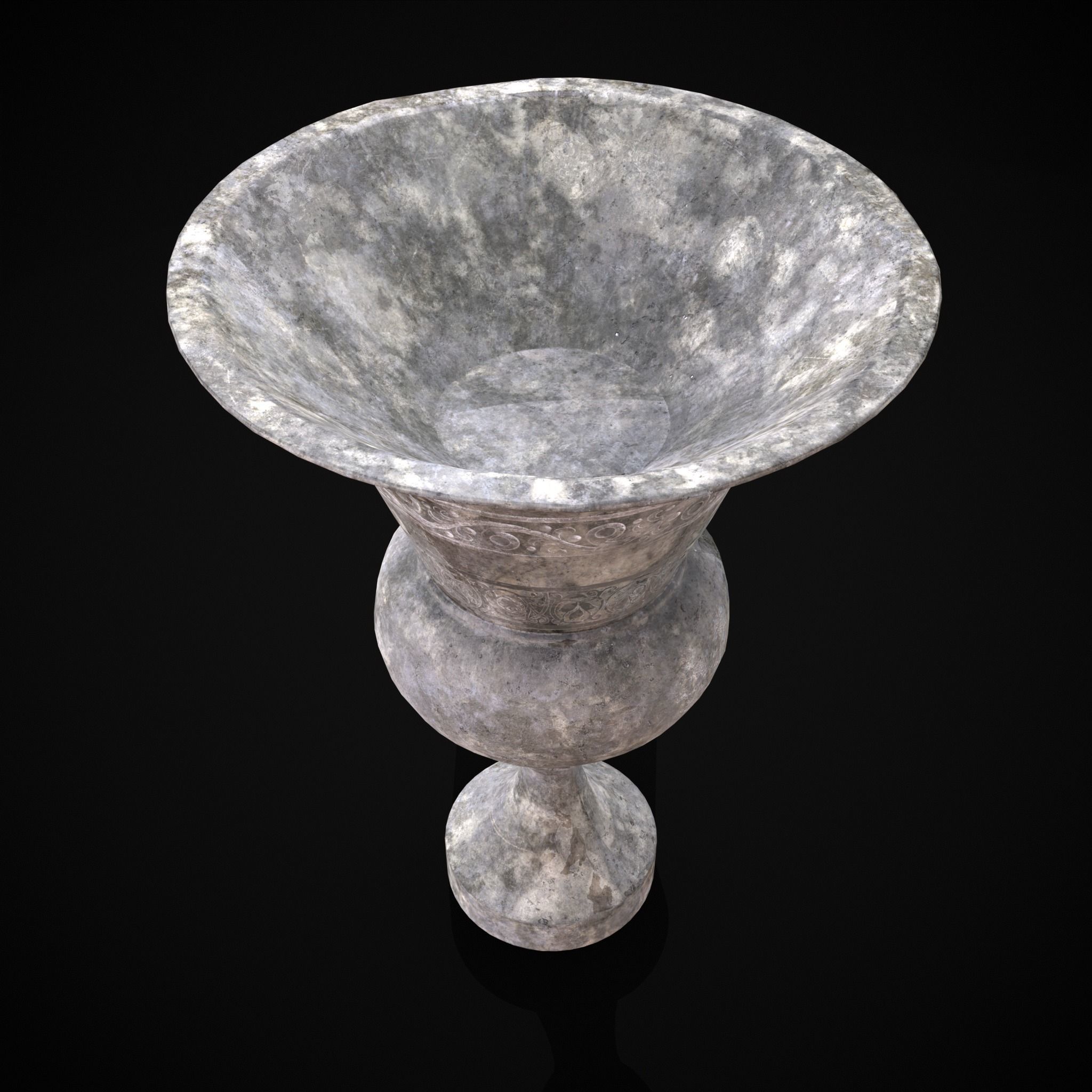 Small Garden Planter Low-poly 3D model_3