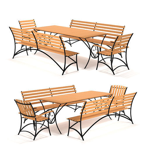 Chairs Low-poly 3D model