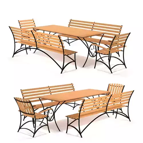 Chairs Low-poly 3D model