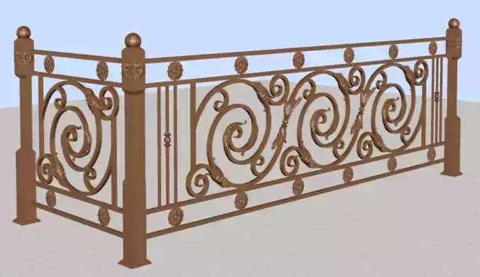 Wrought iron balcony railing