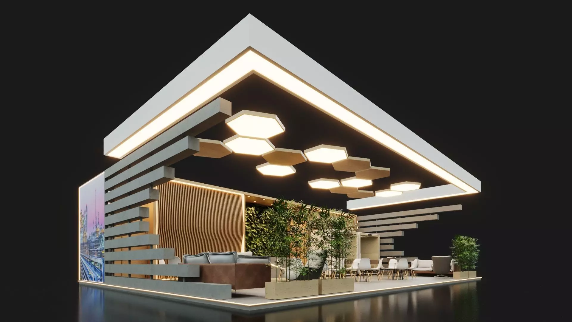 Exhibition Stand - 14m x 10m 3D model 3D model 3D model_0