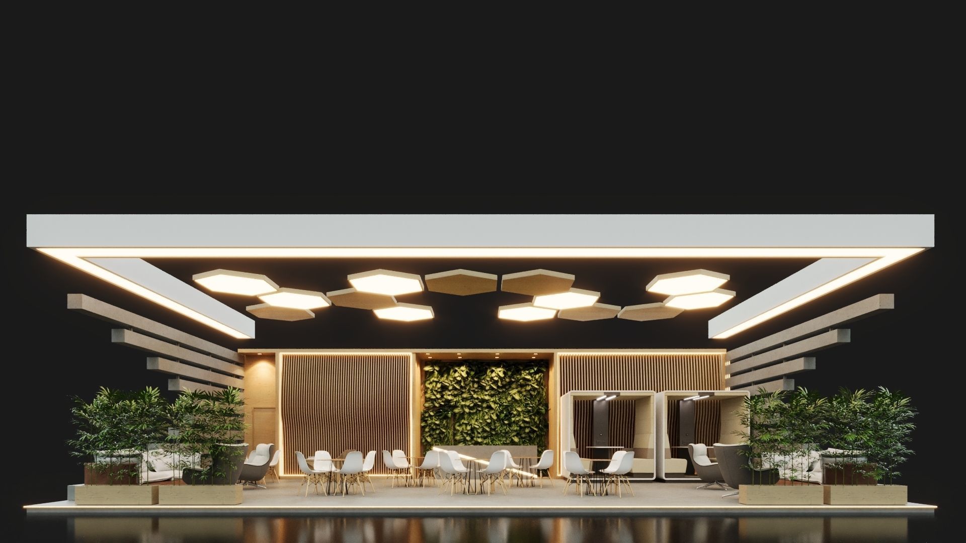 Exhibition Stand - 14m x 10m 3D model 3D model 3D model_1