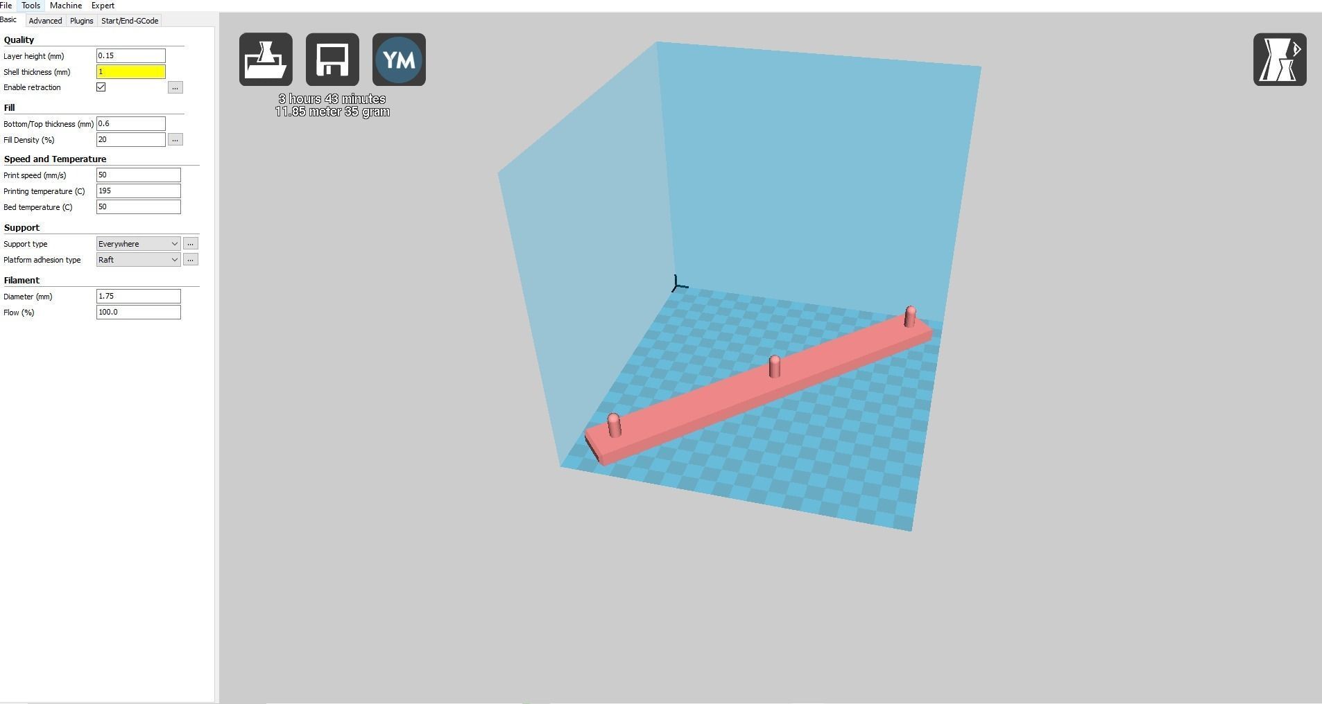 Printable Animation Peg Board for a Standard US 3 Hole Punch Free 3D print model_1