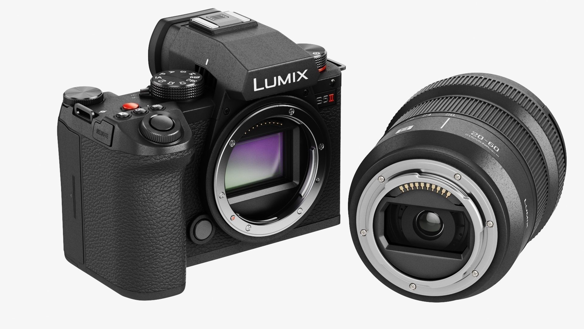 Panasonic Lumix DC-S5 II with lens 3D model_3