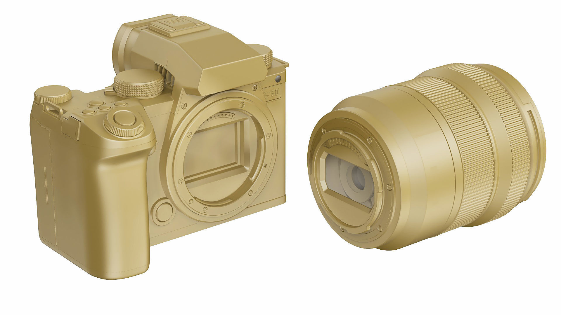 Panasonic Lumix DC-S5 II with lens 3D model_23