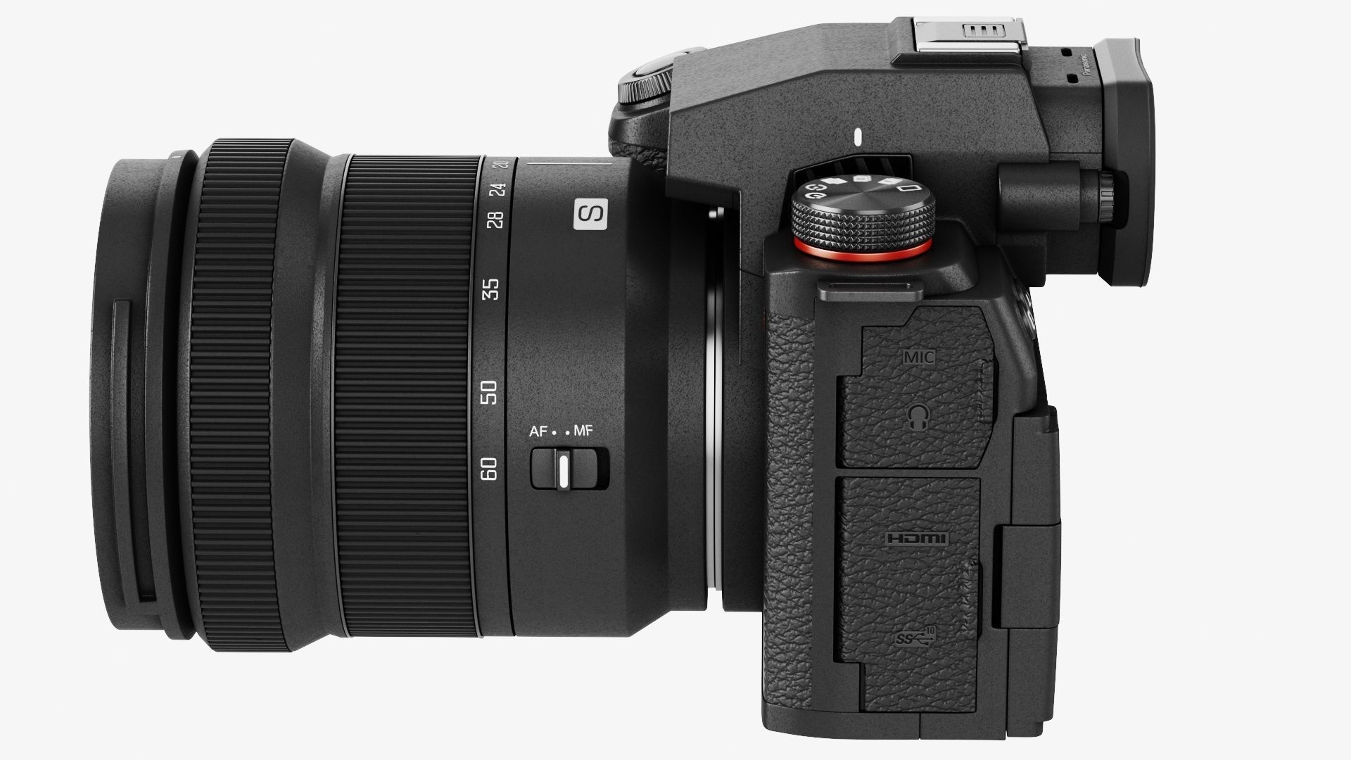 Panasonic Lumix DC-S5 II with lens 3D model_8