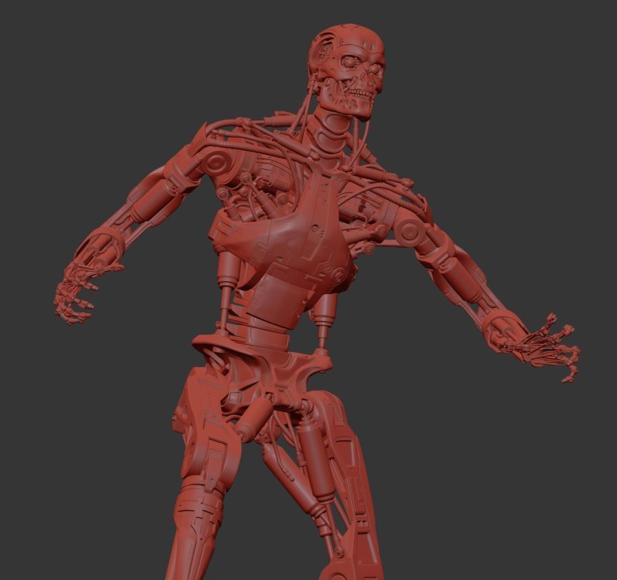 Terminator T-800 Endoskeleton T1 V4 High Detal 3D print model_22