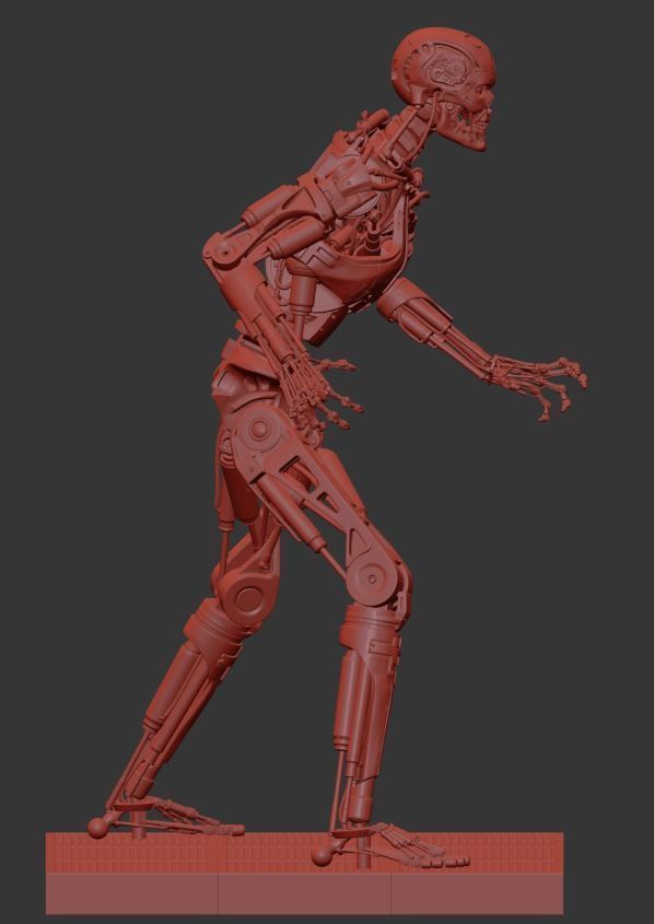 Terminator T-800 Endoskeleton T1 V4 High Detal 3D print model_25