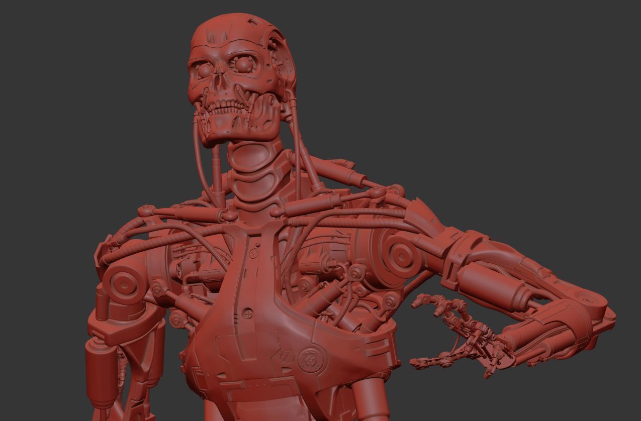Terminator T-800 Endoskeleton T1 V4 High Detal 3D print model_15