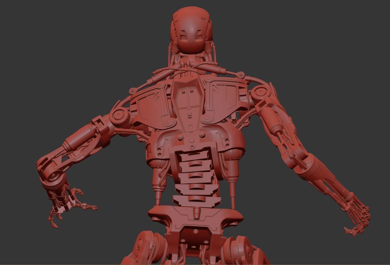 Terminator T-800 Endoskeleton T1 V4 High Detal 3D print model_20