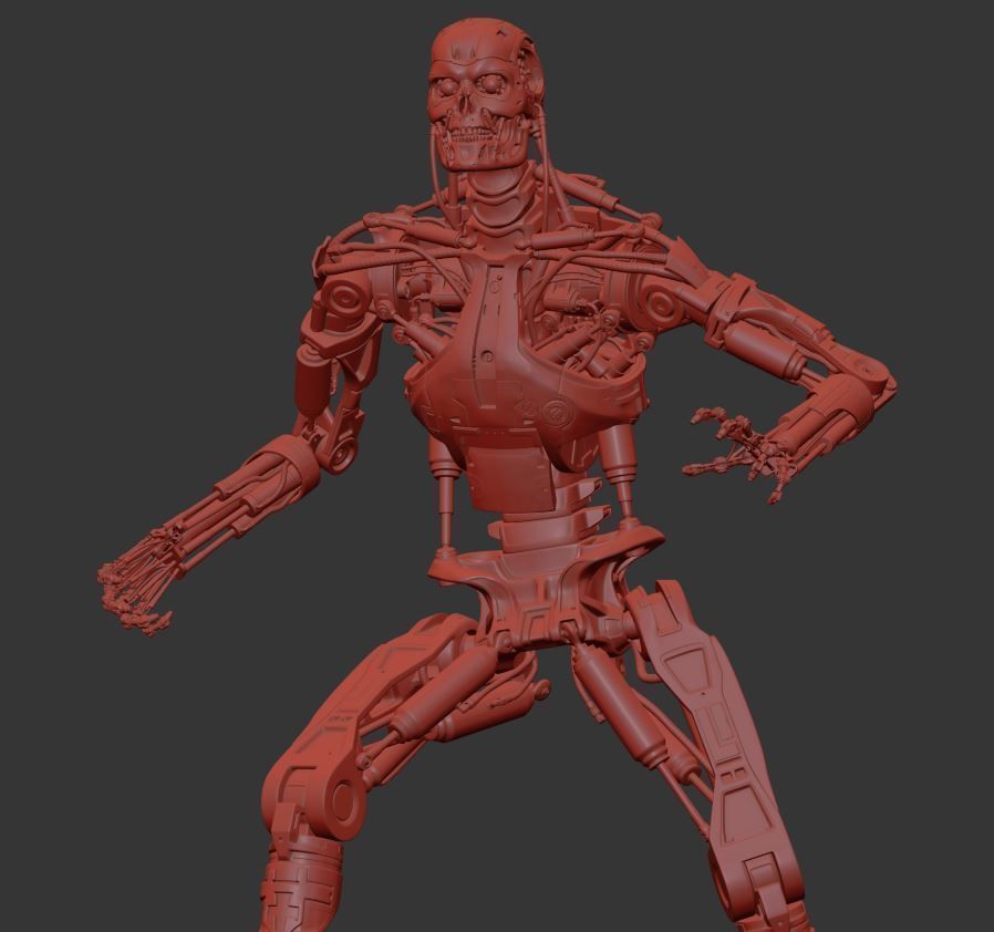 Terminator T-800 Endoskeleton T1 V4 High Detal 3D print model_23