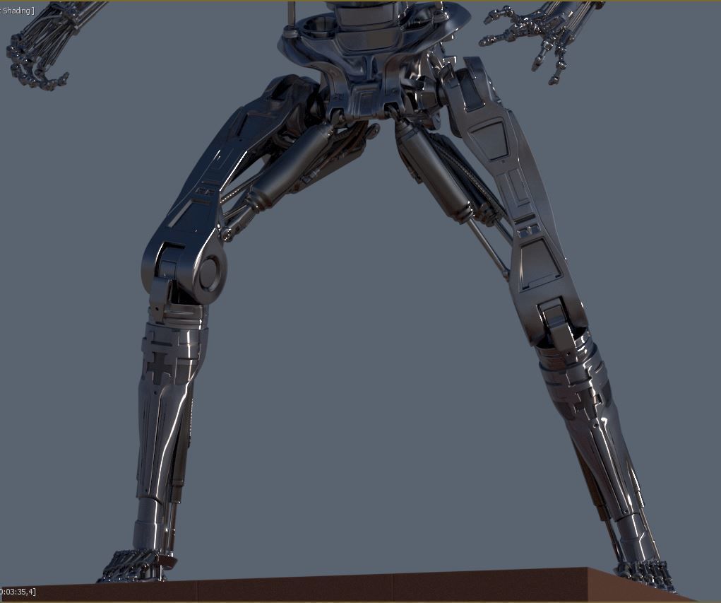 Terminator T-800 Endoskeleton T1 V4 High Detal 3D print model_32