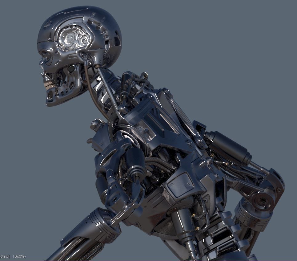 Terminator T-800 Endoskeleton T1 V4 High Detal 3D print model_38