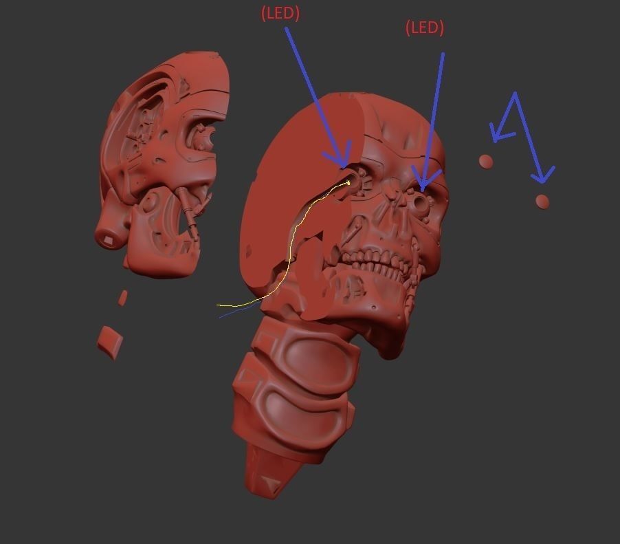 Terminator T-800 Endoskeleton T1 V4 High Detal 3D print model_7