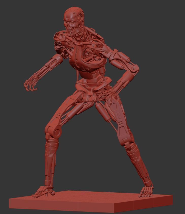 Terminator T-800 Endoskeleton T1 V4 High Detal 3D print model_26