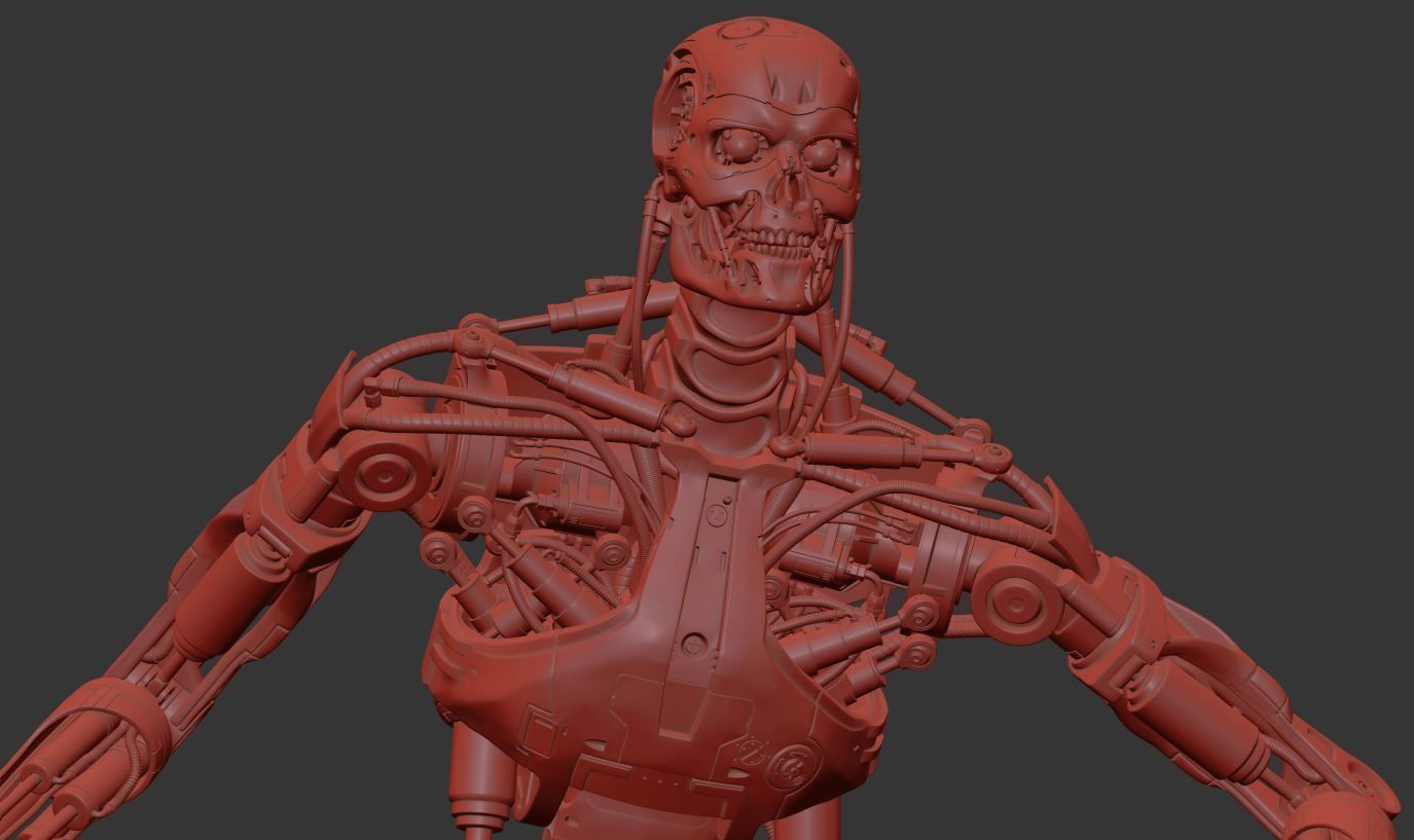 Terminator T-800 Endoskeleton T1 V4 High Detal 3D print model_5