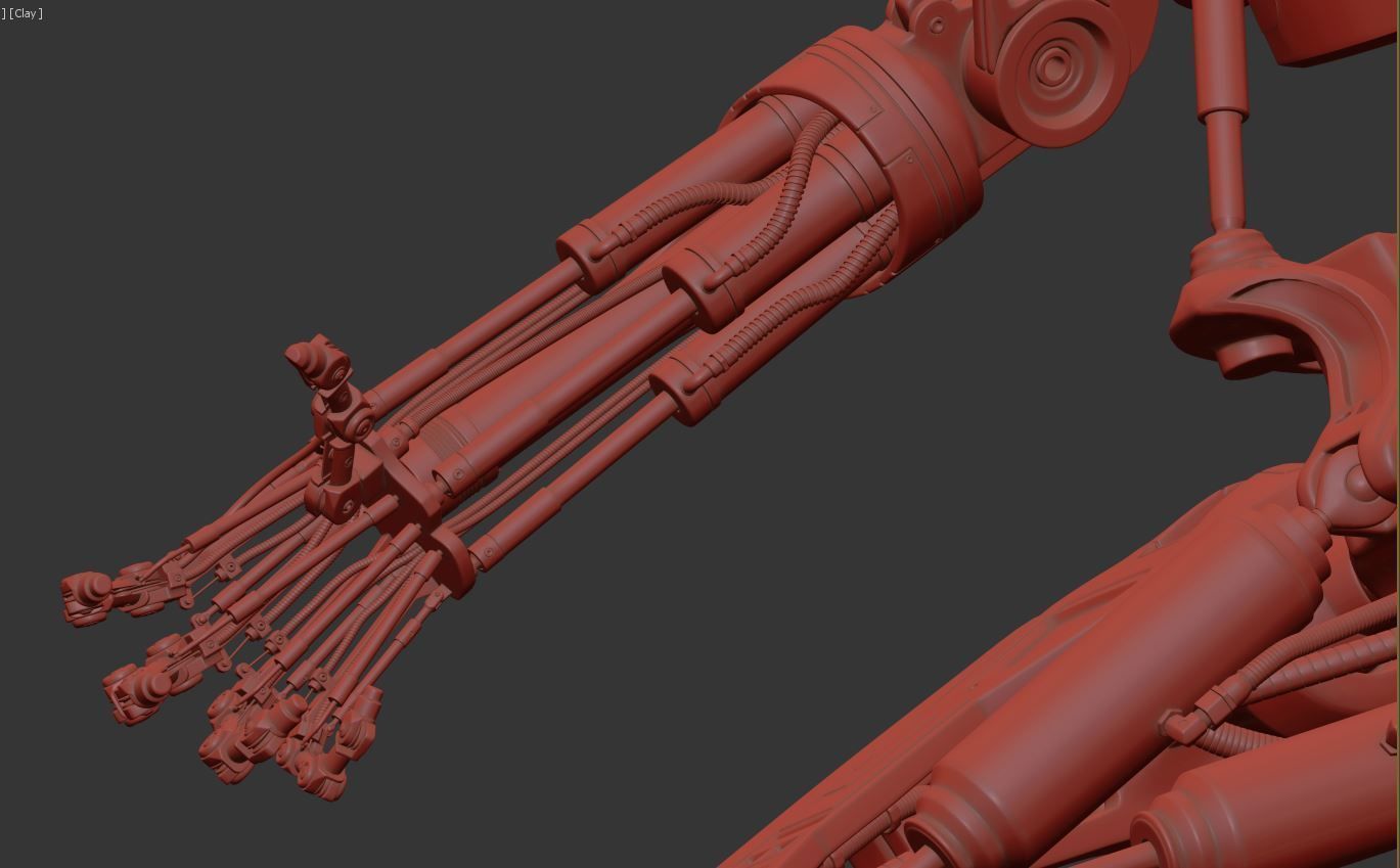 Terminator T-800 Endoskeleton T1 V4 High Detal 3D print model_17