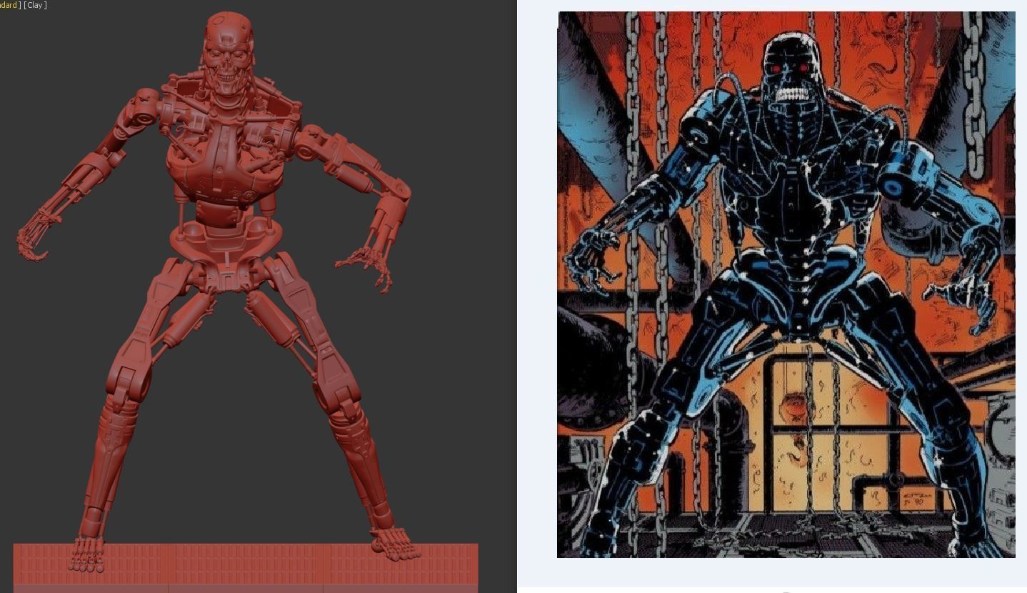 Terminator T-800 Endoskeleton T1 V4 High Detal 3D print model_29