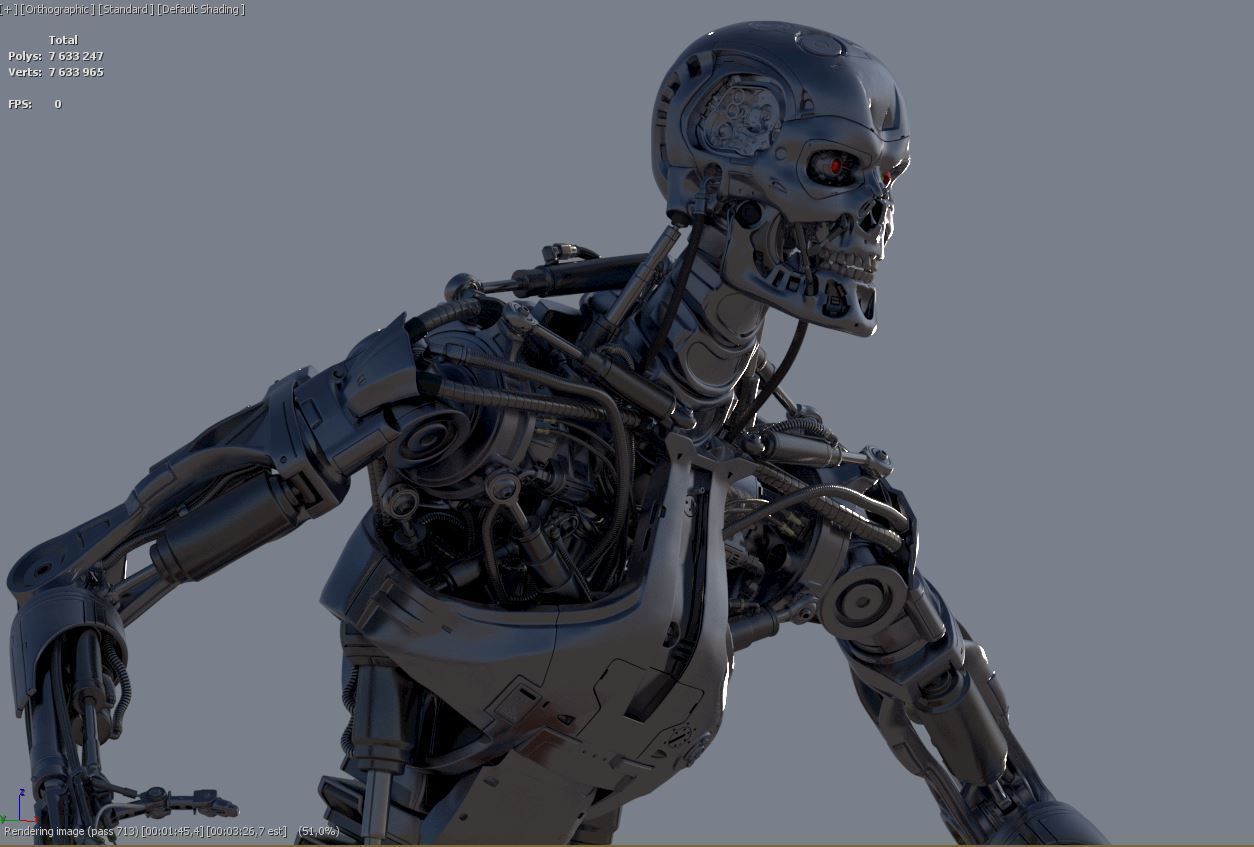 Terminator T-800 Endoskeleton T1 V4 High Detal 3D print model_31