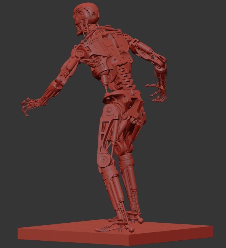 Terminator T-800 Endoskeleton T1 V4 High Detal 3D print model_27