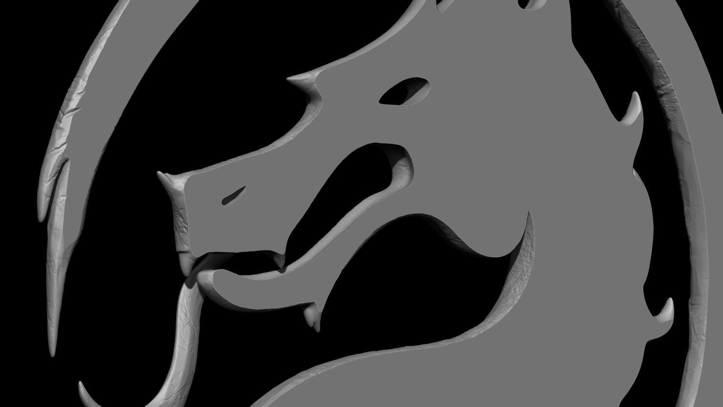 3D PRINTABLE MORTAL KOMBAT MK1 2023 DRAGON LOGO 3D print model_18