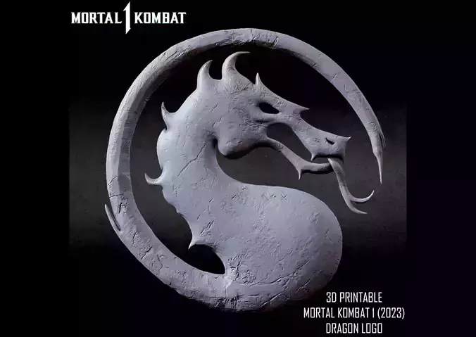 3D PRINTABLE MORTAL KOMBAT MK1 2023 DRAGON LOGO