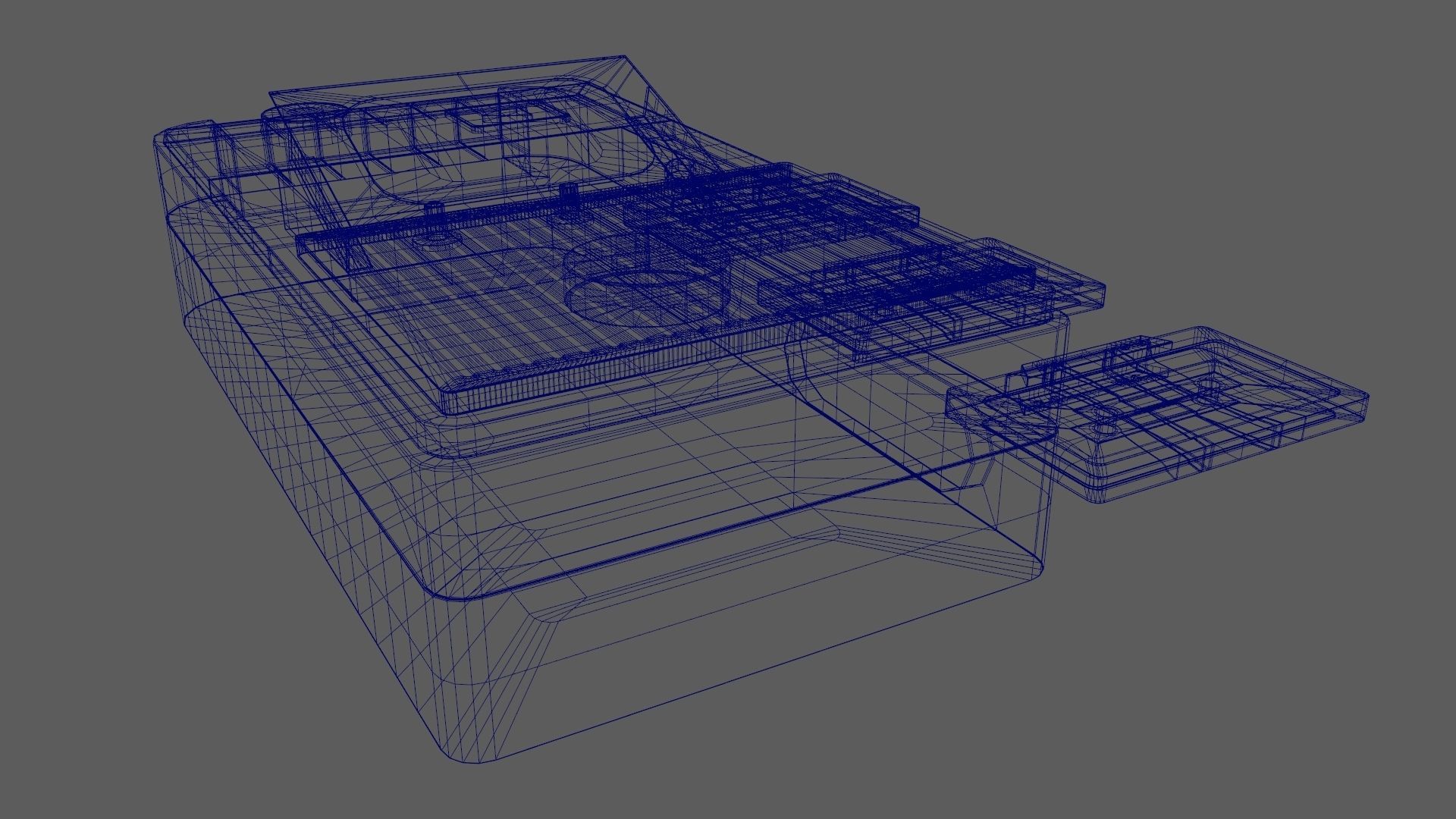 Retro Vintage Cassette Tape Recorder Stylized 3D Model 3D model_16