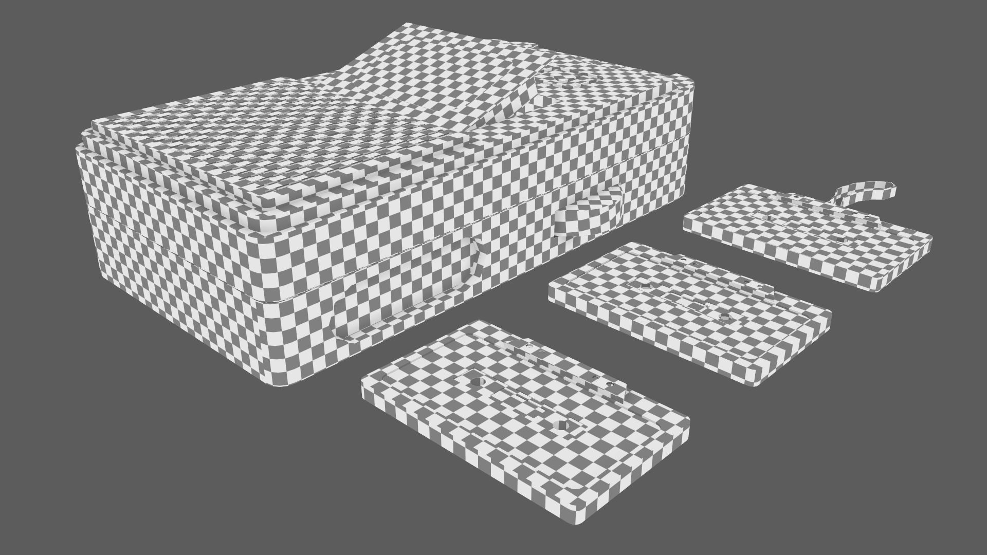 Retro Vintage Cassette Tape Recorder Stylized 3D Model 3D model_21