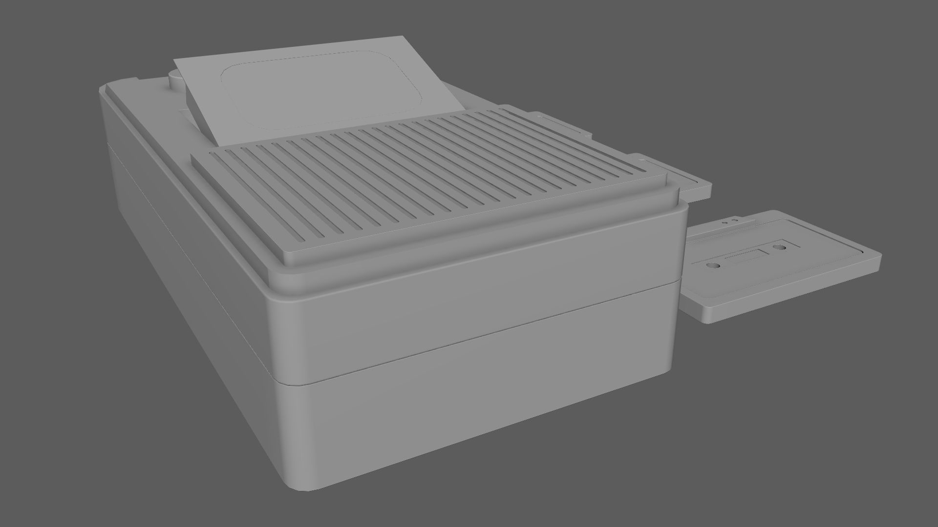 Retro Vintage Cassette Tape Recorder Stylized 3D Model 3D model_8