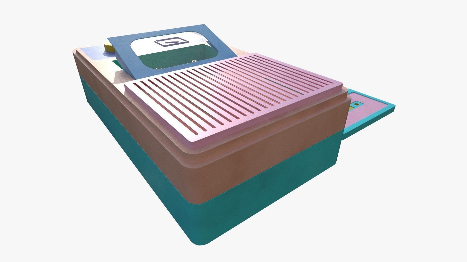 Retro Vintage Cassette Tape Recorder Stylized 3D Model 3D model_3