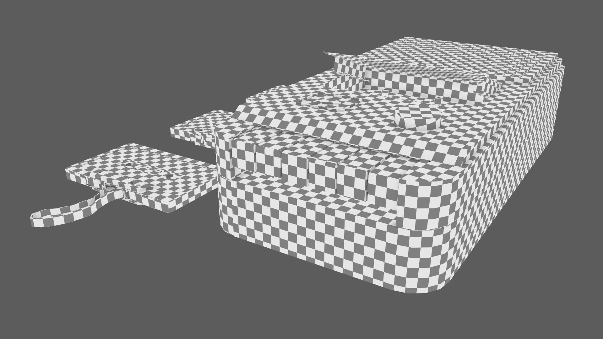 Retro Vintage Cassette Tape Recorder Stylized 3D Model 3D model_19