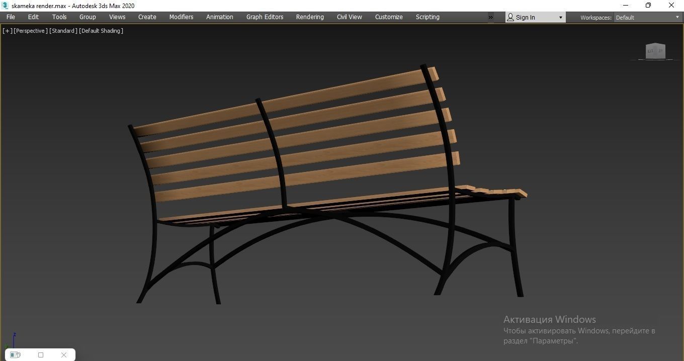 Chairs 02 Low-poly 3D model_2