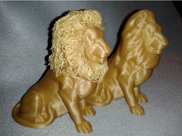 Hairy Lion 3D print model_2