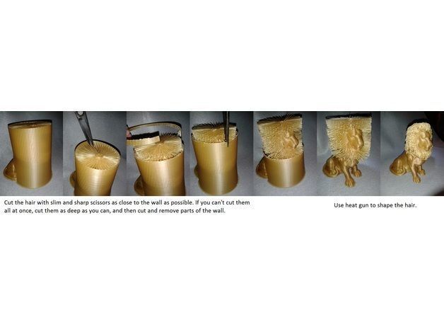 Hairy Lion 3D print model_4