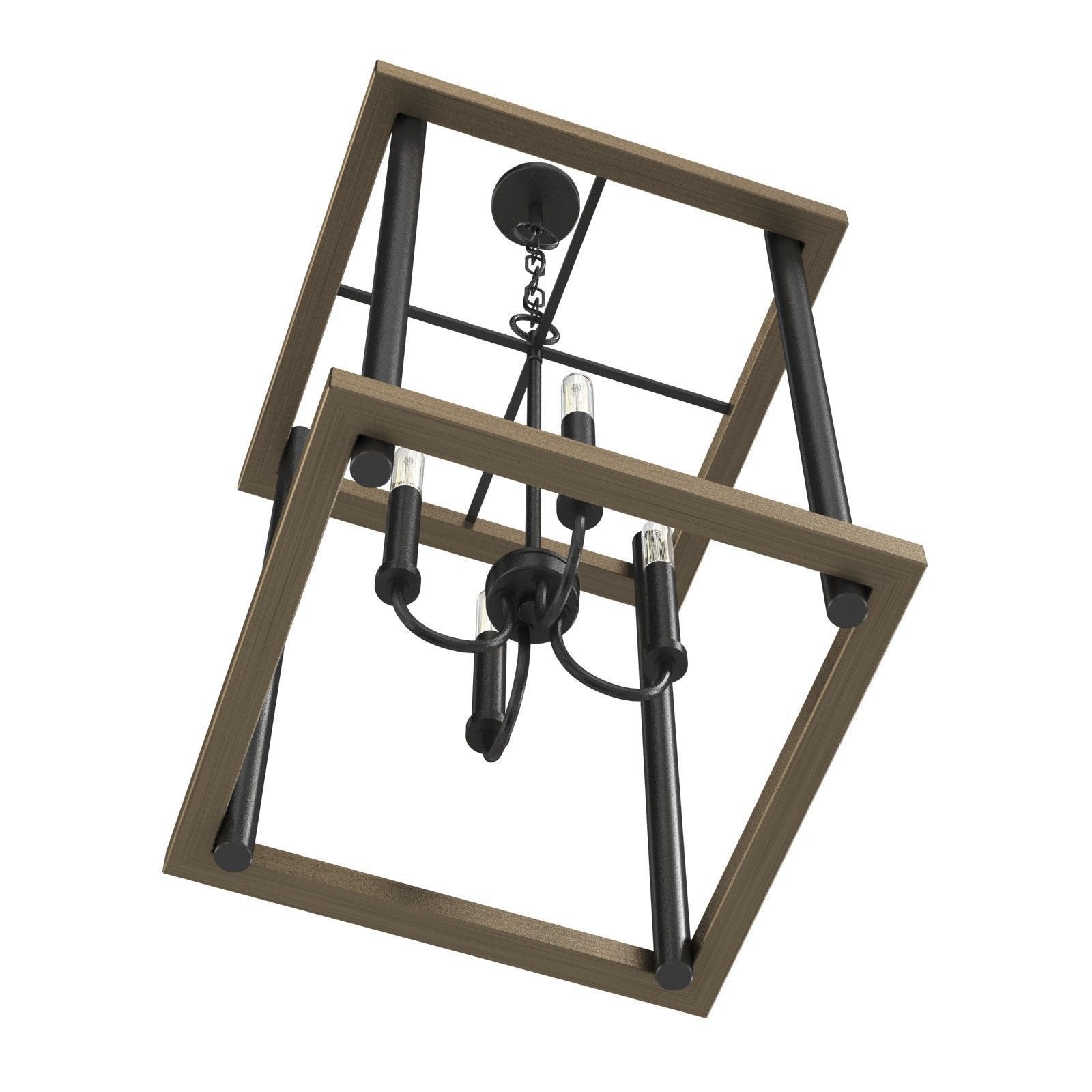 Fontayne Collection Four-Light Antique Bronze  Pendant Light 3D model_1