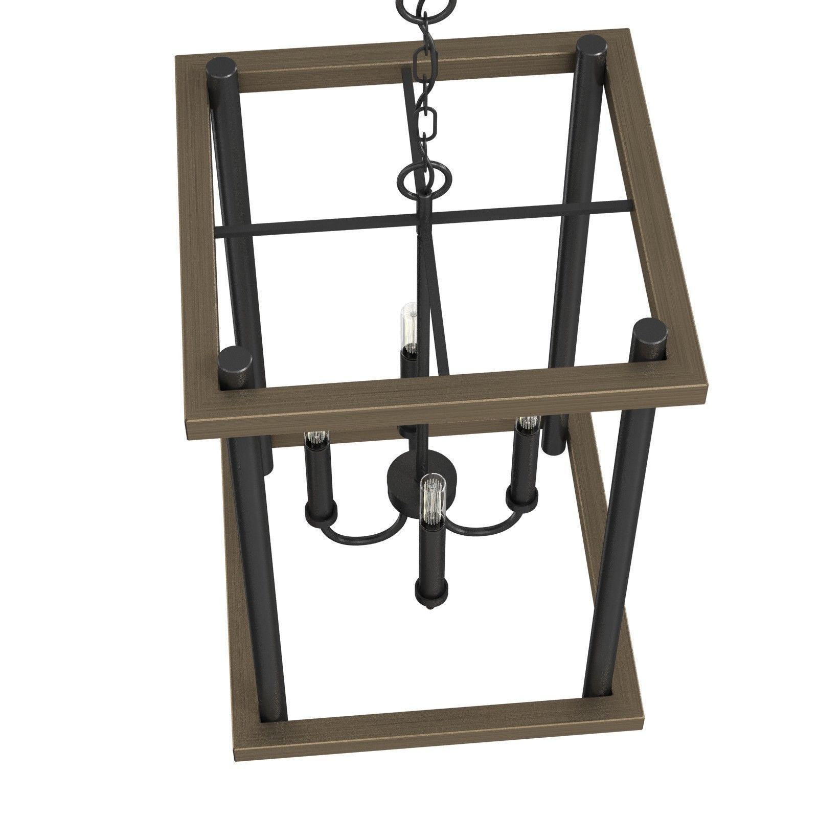 Fontayne Collection Four-Light Antique Bronze  Pendant Light 3D model_2