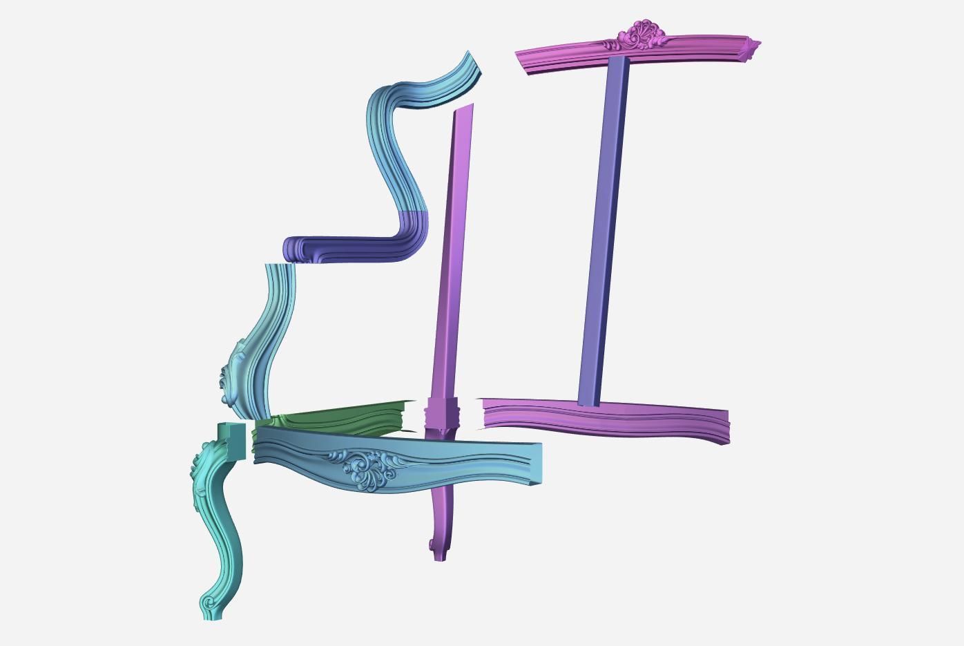 Armachair model for cnc 02 3D model_8