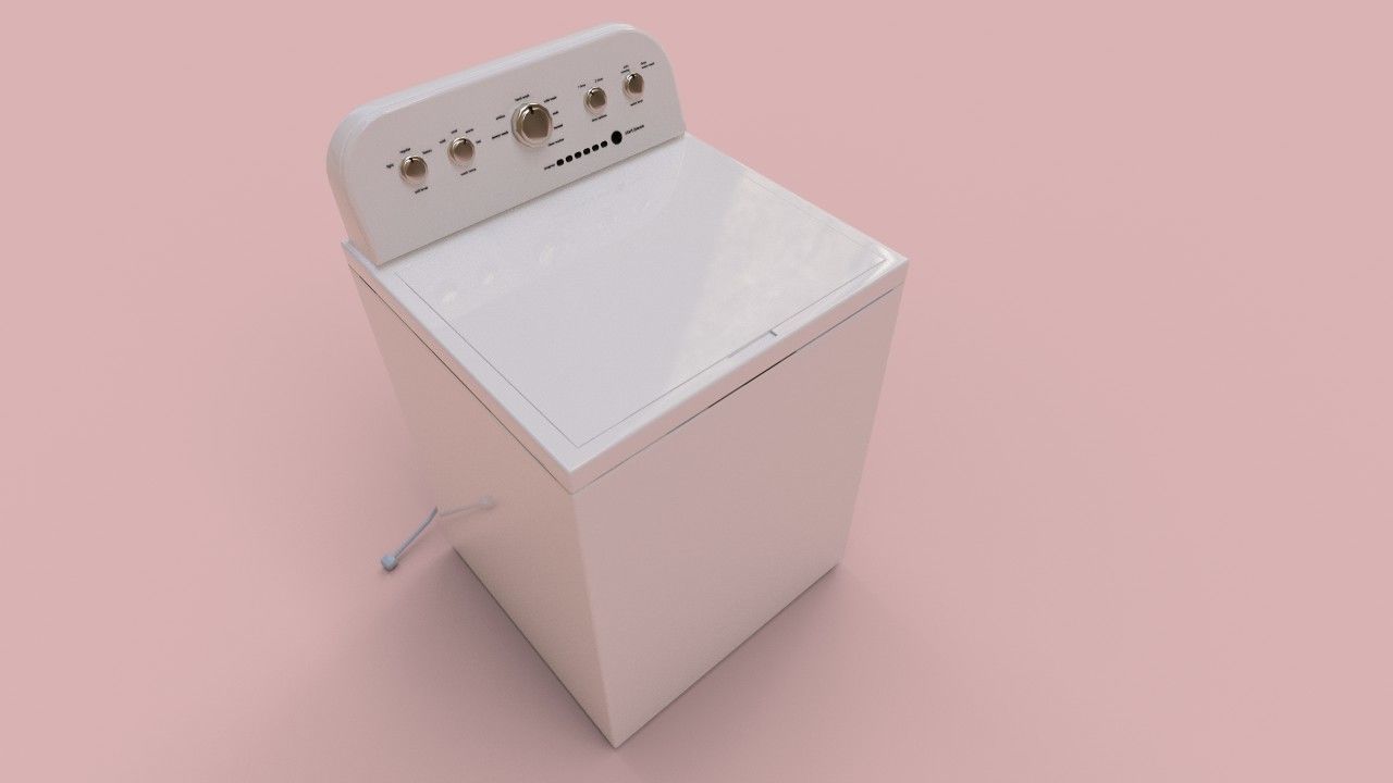 washer-dryer Low-poly 3D model_13