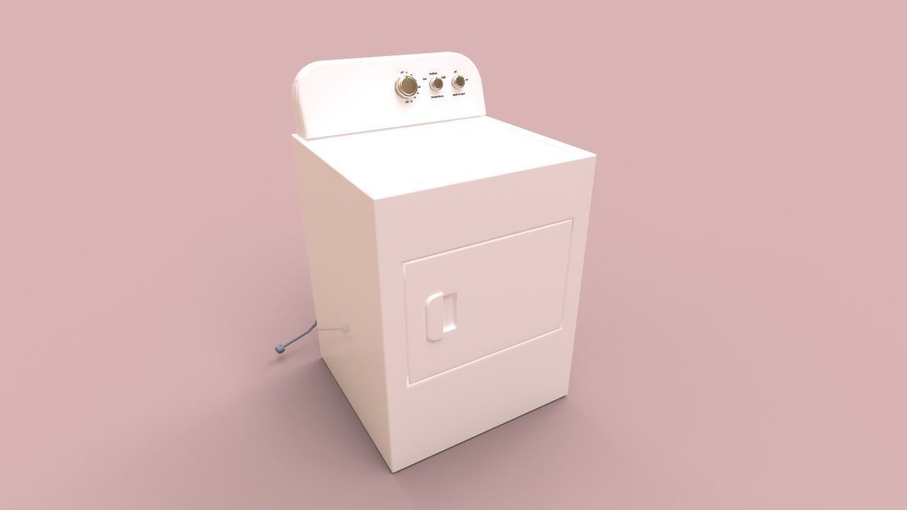 washer-dryer Low-poly 3D model_8