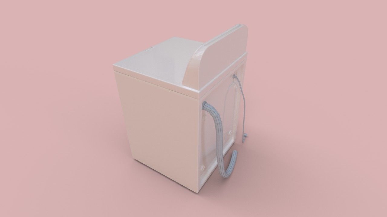washer-dryer Low-poly 3D model_14