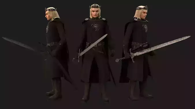 King Aegon II Coronation Outfit Low-poly 3D model