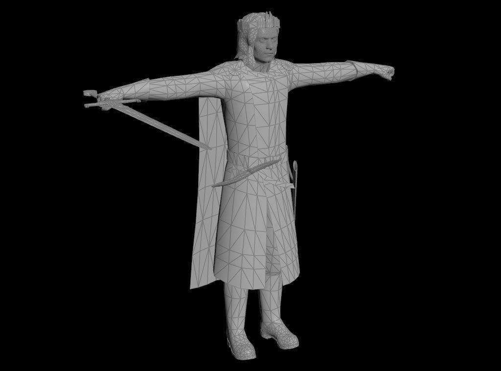King Aegon II Coronation Outfit Low-poly 3D model_6