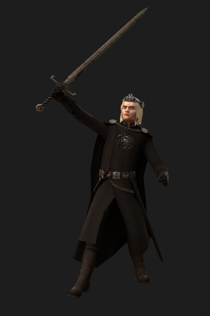 King Aegon II Coronation Outfit Low-poly 3D model_3