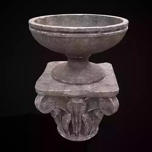 Floral Garden Decoration Stand Low-poly 3D model