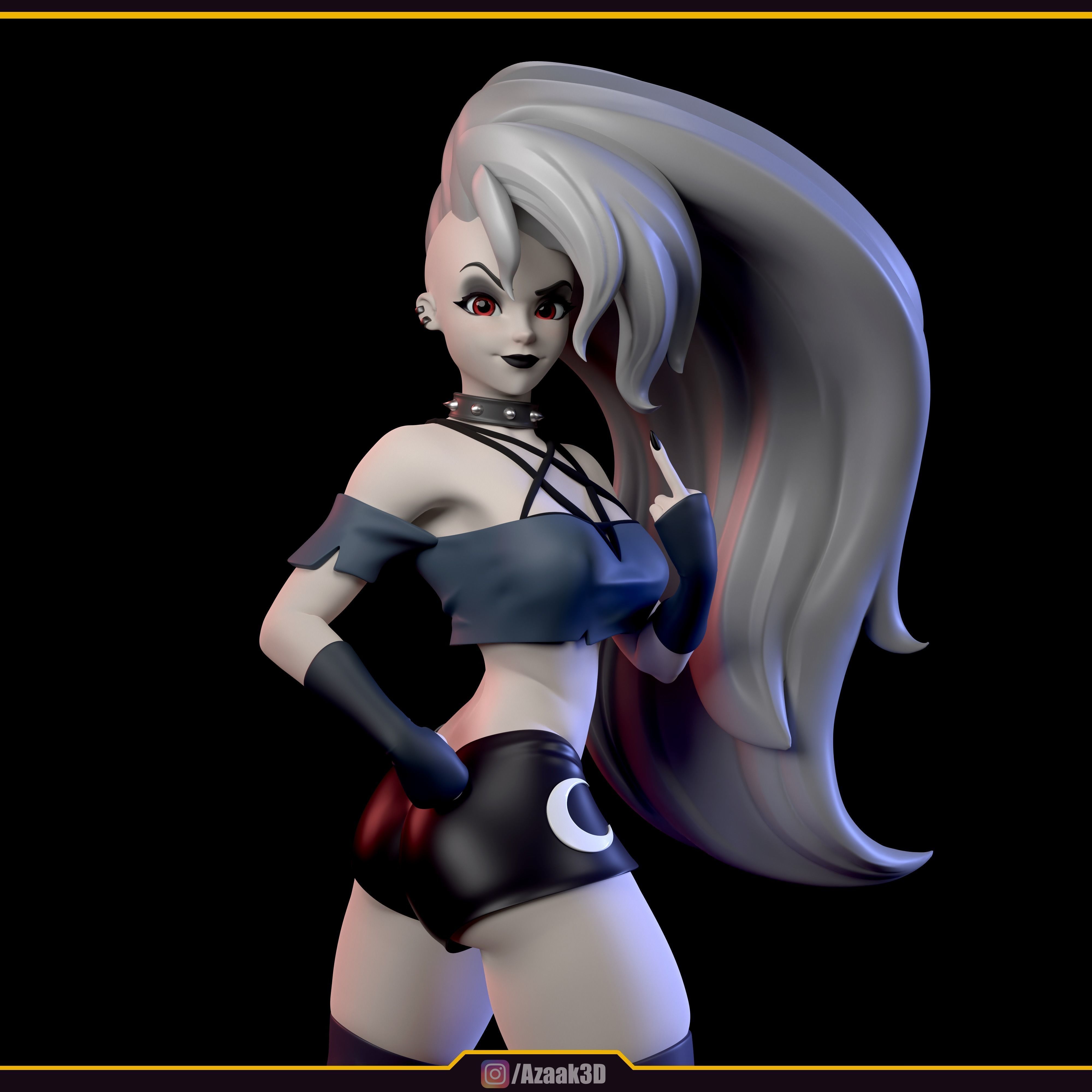 Loona Helluva Boss With NSFW variants 3D print model_4