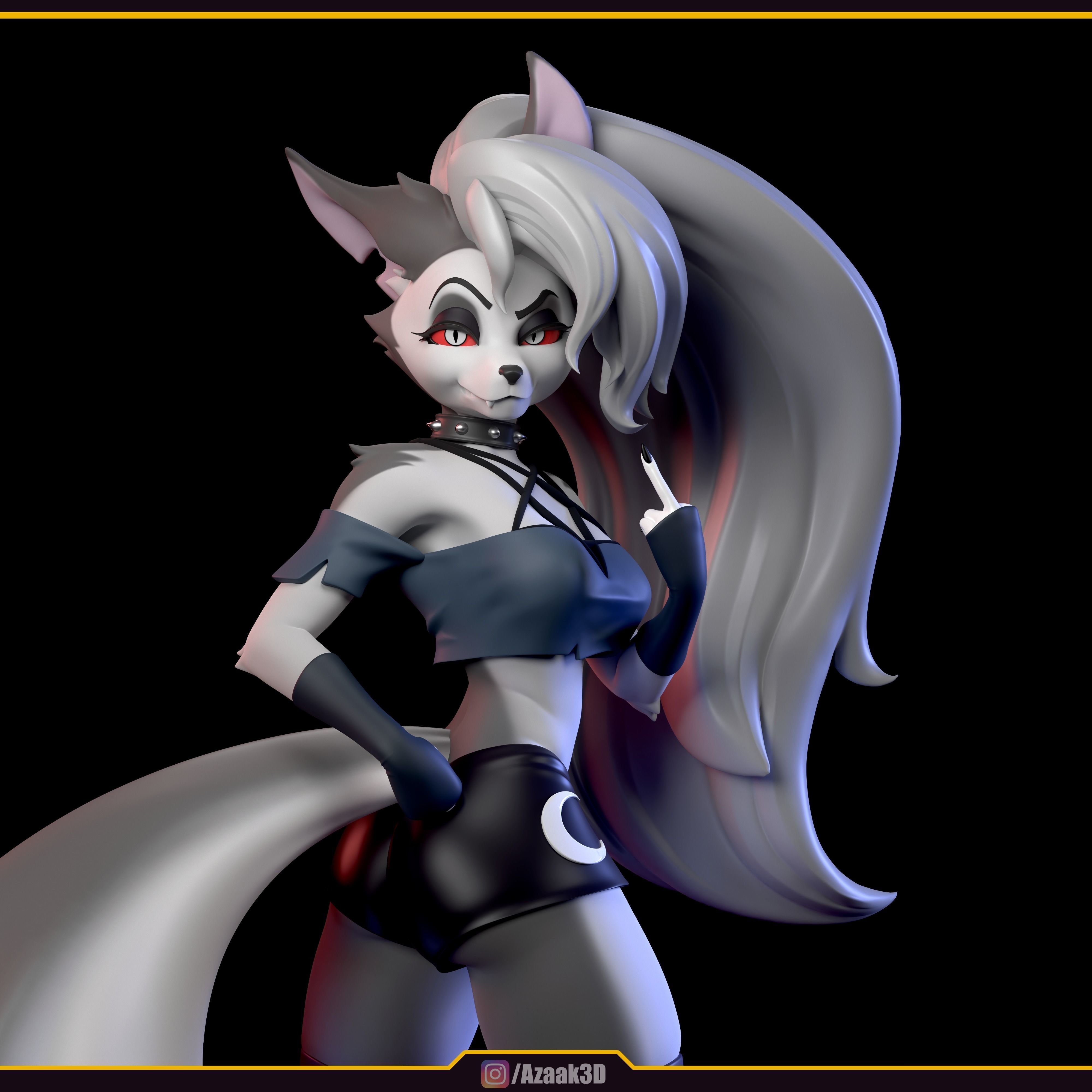 Loona Helluva Boss With NSFW variants 3D print model_3