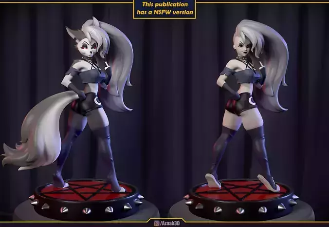 Loona Helluva Boss With NSFW variants 3D print model